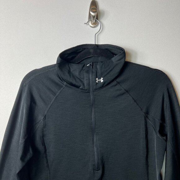 Under Armour Women's‎ Qualifier Half-Zip Running Top Black Size large - Picture 3 of 9